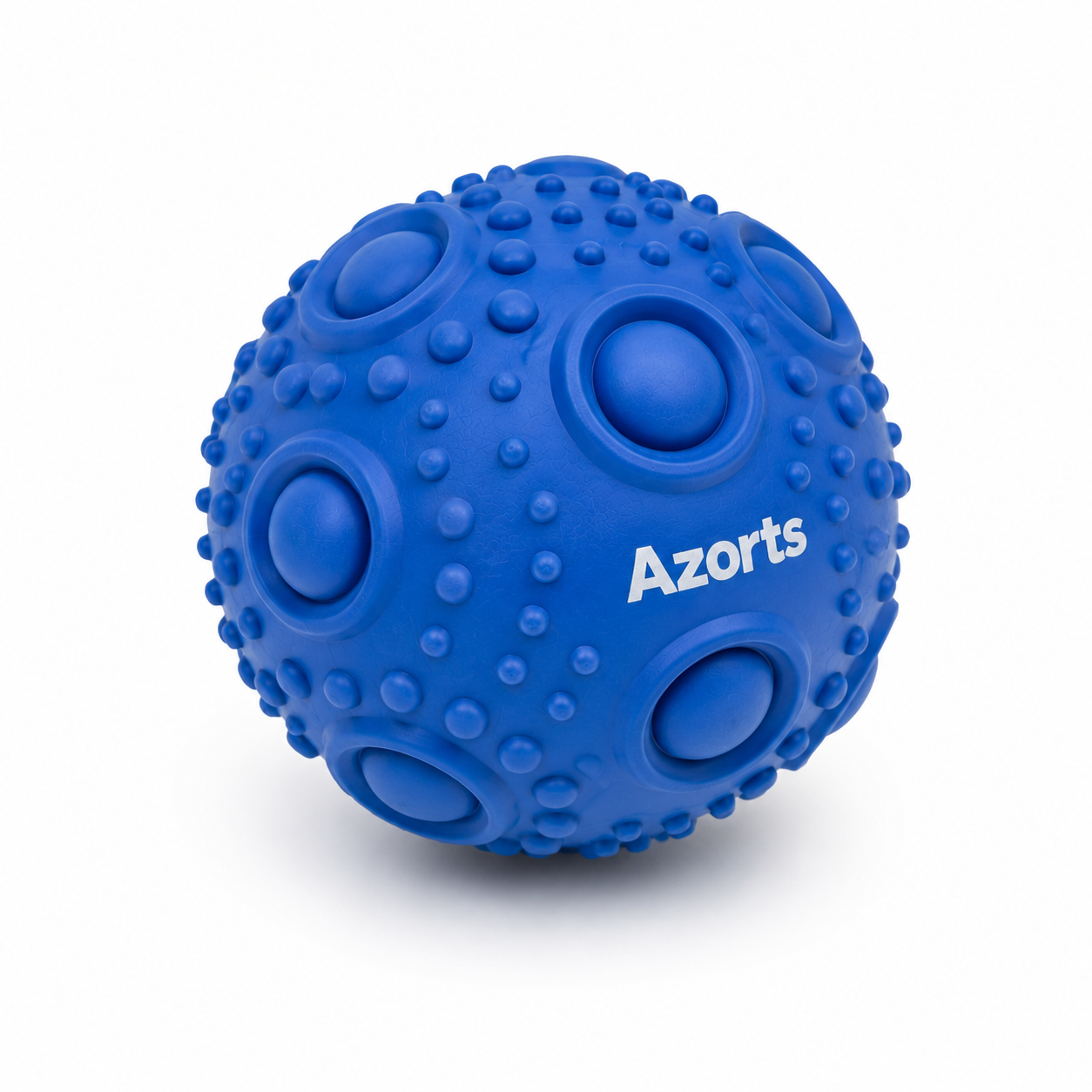 Azorts Textured Interactive Dog Ball – Durable Rubber Chew & Fetch Toy for Active Dogs