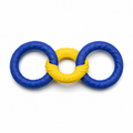 Azorts Interlocking Tug Ring Dog Toy – Durable Rubber Interactive Chew & Pull Toy for Medium and Large Dogs