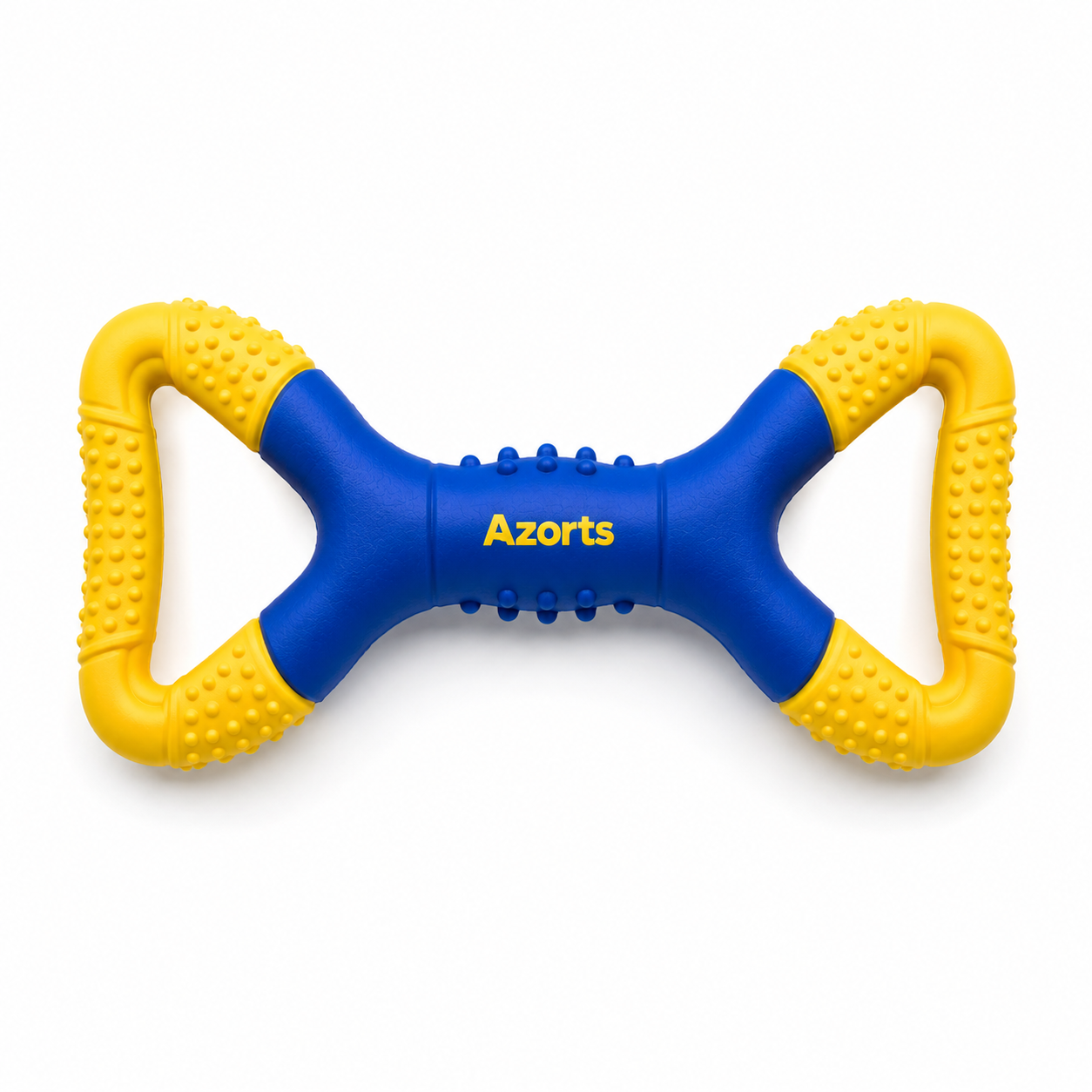 Azorts Interactive Dual-Grip Tug Dog Toy – Durable Rubber Pull & Chew Toy for Medium and Large Dogs