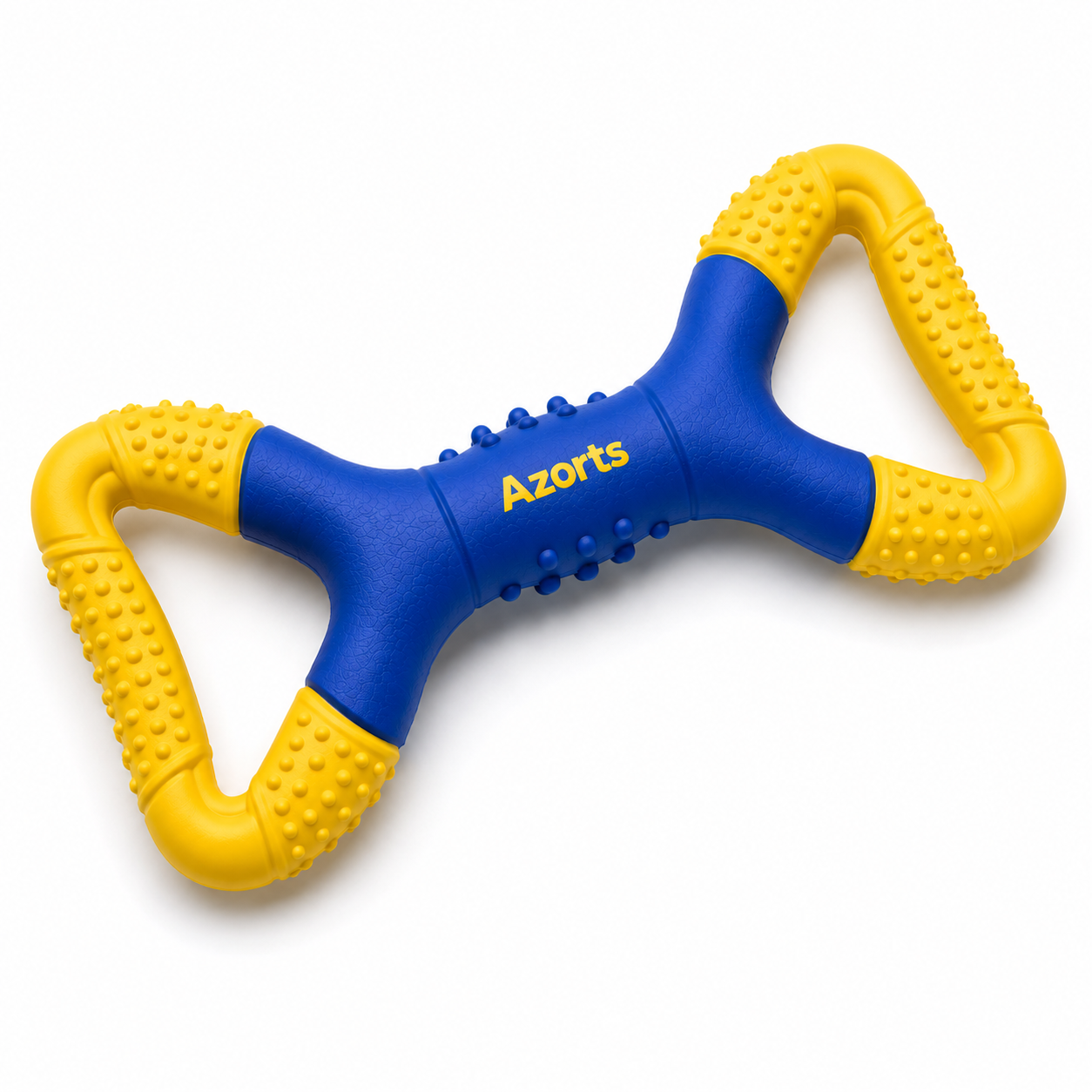 Azorts Interactive Dual-Grip Tug Dog Toy – Durable Rubber Pull & Chew Toy for Medium and Large Dogs