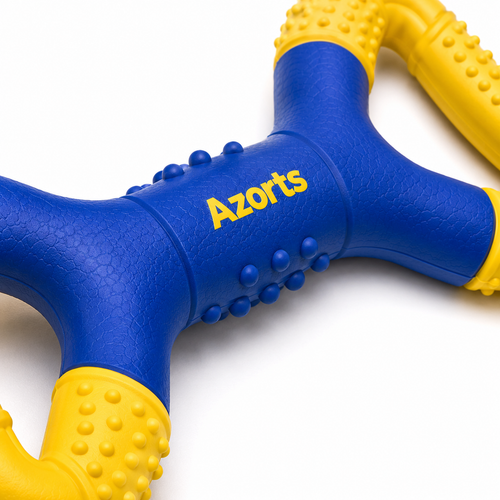 Azorts Interactive Dual-Grip Tug Dog Toy – Durable Rubber Pull & Chew Toy for Medium and Large Dogs